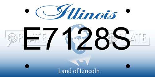 E7128S Illinois License Plate