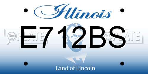 E712BS Illinois License Plate