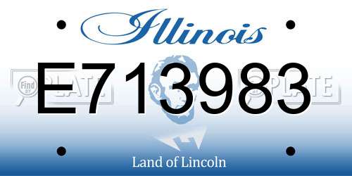 E713983 Illinois License Plate