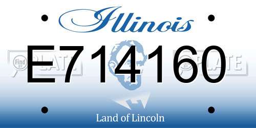 E714160 Illinois License Plate