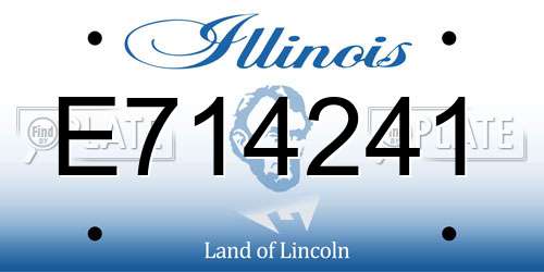 E714241 Illinois License Plate