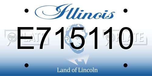 E715110 Illinois License Plate