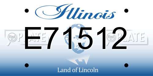 E71512 Illinois License Plate
