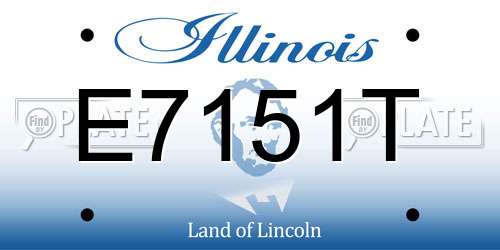 E7151T Illinois License Plate