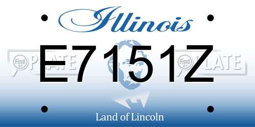 E7151Z Illinois License Plate