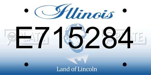 E715284 Illinois License Plate
