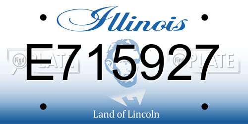 E715927 Illinois License Plate