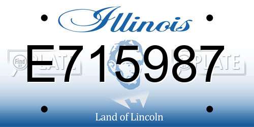 E715987 Illinois License Plate