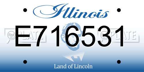 E716531 Illinois License Plate
