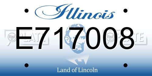 E717008 Illinois License Plate