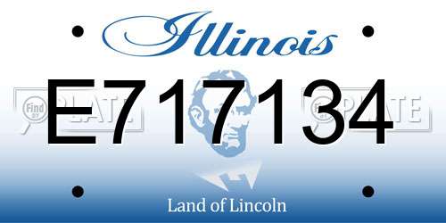 E717134 Illinois License Plate
