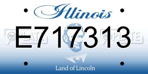 E717313 Illinois License Plate
