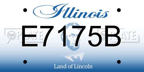 E7175B Illinois License Plate