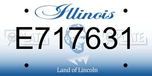 E717631 Illinois License Plate