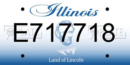 E717718 Illinois License Plate