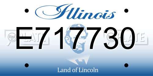 E717730 Illinois License Plate