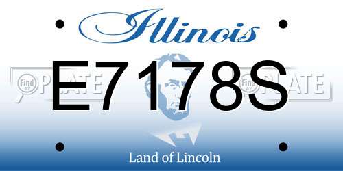 E7178S Illinois License Plate