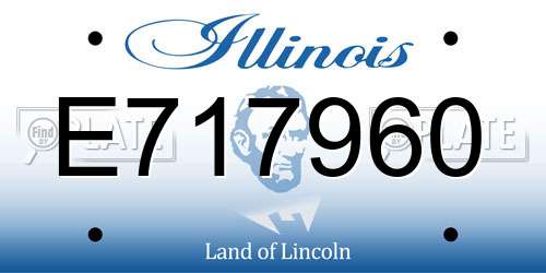 E717960 Illinois License Plate