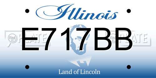 E717BB Illinois License Plate