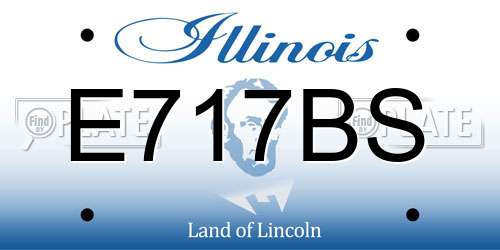 E717BS Illinois License Plate