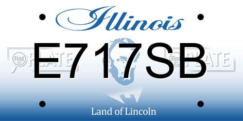 E717SB Illinois License Plate