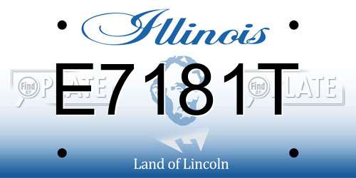 E7181T Illinois License Plate