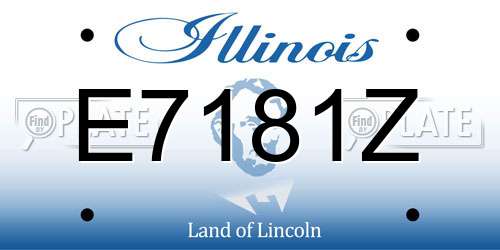 E7181Z Illinois License Plate