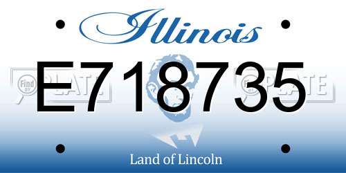 E718735 Illinois License Plate