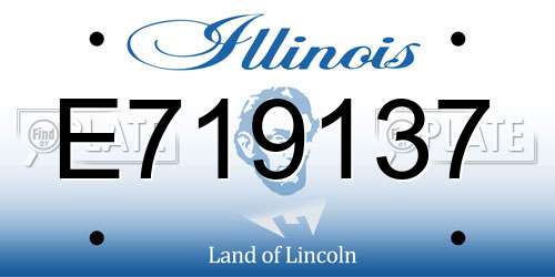 E719137 Illinois License Plate