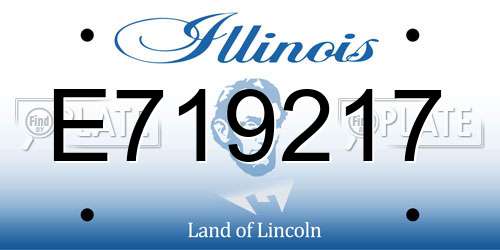 E719217 Illinois License Plate
