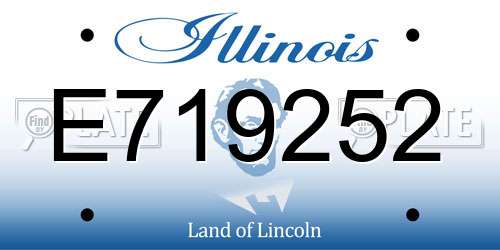 E719252 Illinois License Plate