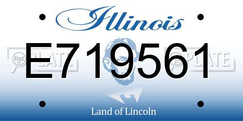 E719561 Illinois License Plate