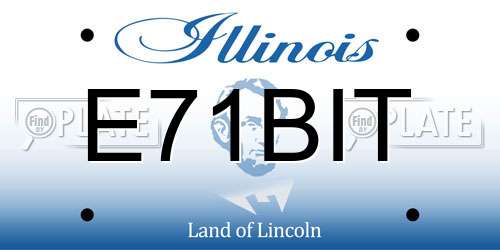 E71BIT Illinois License Plate