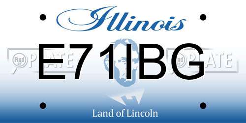 E71IBG Illinois License Plate