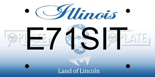 E71SIT Illinois License Plate