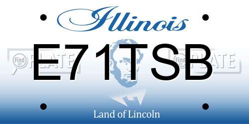 E71TSB Illinois License Plate