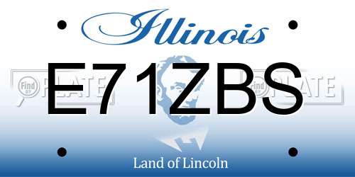 E71ZBS Illinois License Plate