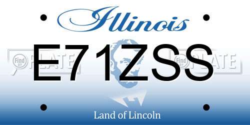 E71ZSS Illinois License Plate