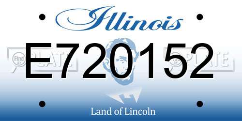 E720152 Illinois License Plate