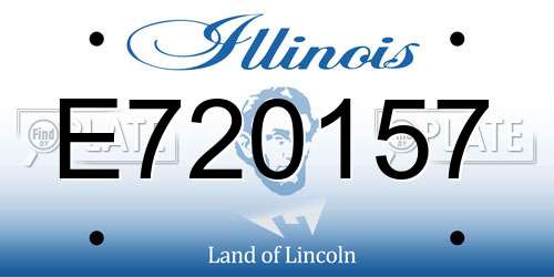 E720157 Illinois License Plate