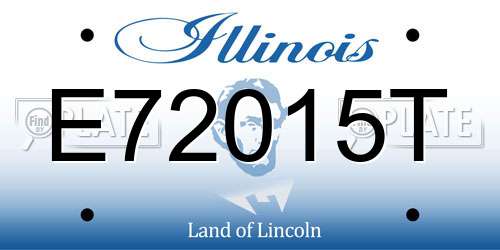 E72015T Illinois License Plate