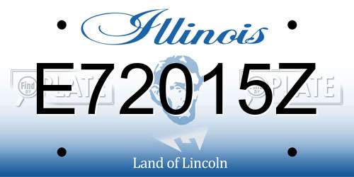 E72015Z Illinois License Plate