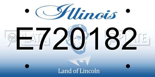 E720182 Illinois License Plate