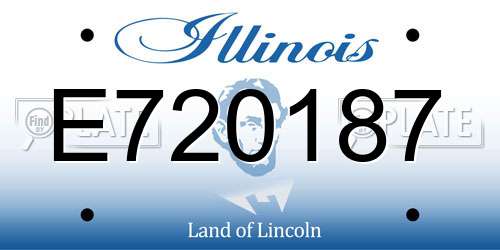 E720187 Illinois License Plate