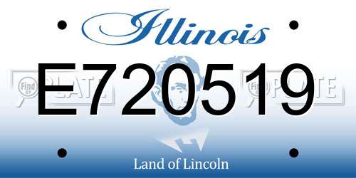 E720519 Illinois License Plate