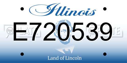 E720539 Illinois License Plate