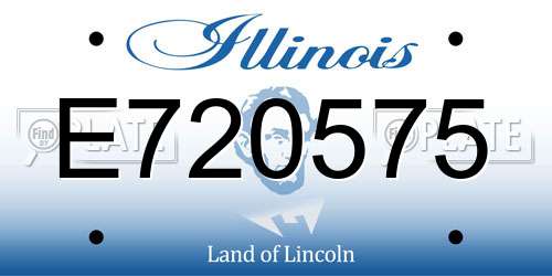 E720575 Illinois License Plate