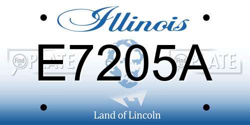 E7205A Illinois License Plate