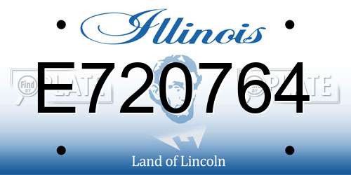 E720764 Illinois License Plate