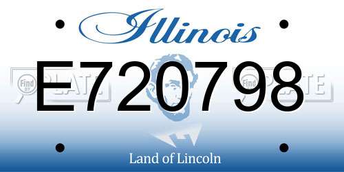 E720798 Illinois License Plate